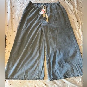 Cider wide leg drawstring jeans